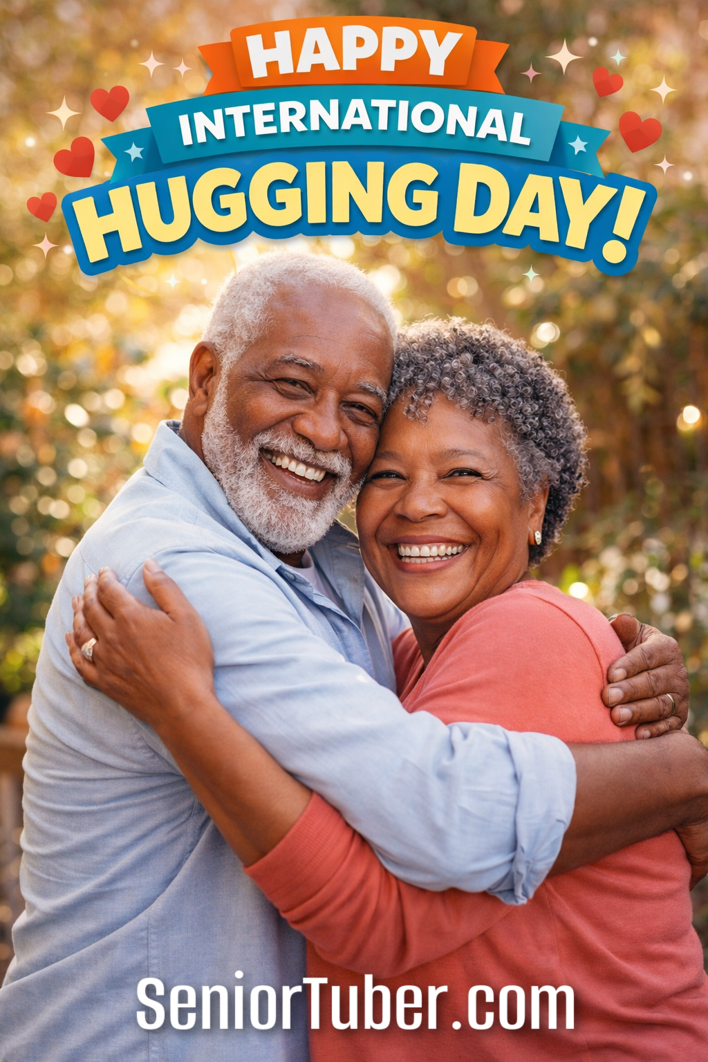 International hugging day by The Senior Moments Seniortuber.com